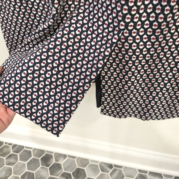 J. Crew Cap Sleeve Matelasse Dress in Navy Multi Sheath Dress - Picture 6 of 9